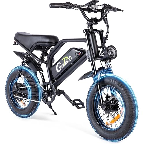Spacewalk Electric Bike for Teens & Adults, 750W Peak Ebike, Fat Tire E Dirt Bike, 48V 15Ah Battery, Up to 60 Miles Range, Full Suspension, All Terrain Electric Bicycle