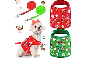 Christmas Dog Harness for Small Dogs: Escape Proof and Adjustable