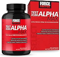 Vista 1 de Force Factor Prueba X180 Alpha Max Total Testosterona y Óxido Nítrico Booster para Hombres con Semilla de Alholva y Tribulus para aumentar el flujo