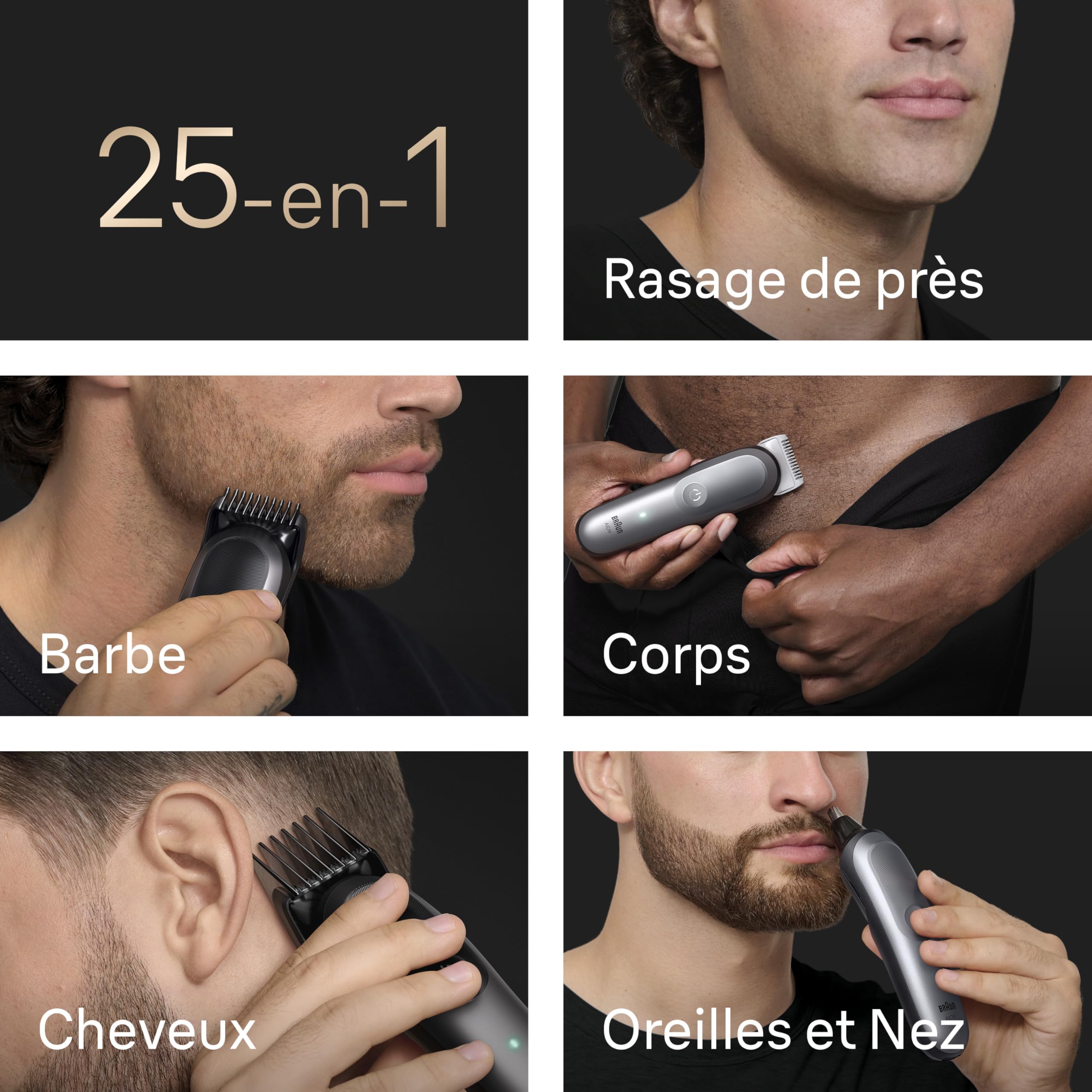 Braun Tondeuse Homme, Tout-en-Un Series 9 AIO9545 Gris