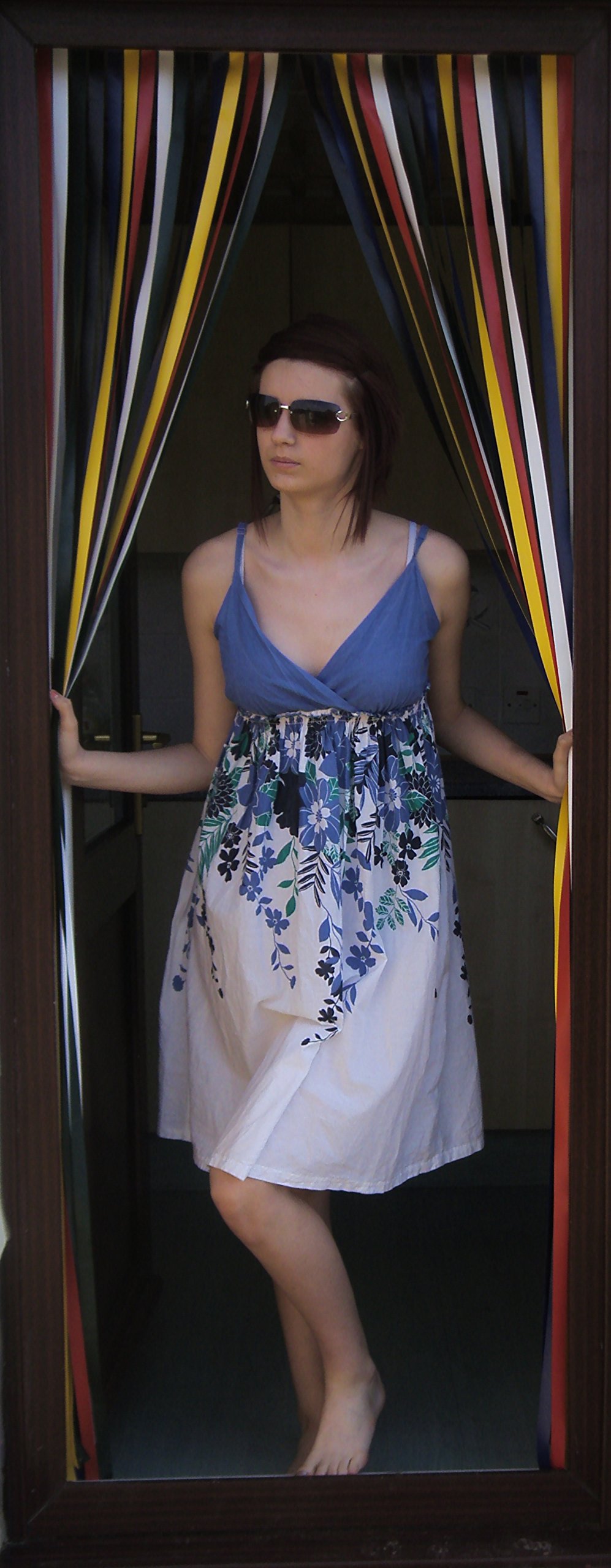 Holland Plastics Original Brand Heavy Duty Bug Fly Strip Door Blind -100Cm Wide.Complete with self Adhesive Fitting Hooks for uPVC Door Frames 'Traditional Multi'