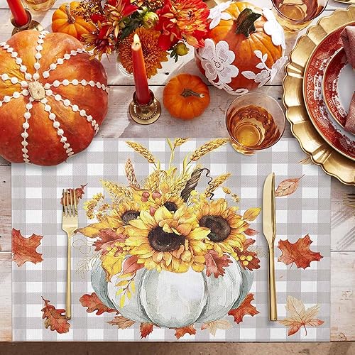 Vista 415 de Juego de 6 manteles individuales rojos para el día de San Valentín, diseño de corazón de San Valentín, resistentes al calor, lavables, manteles