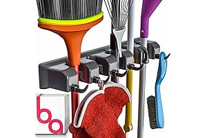 Berry Ave - House Organization Items - Broom Holder & Wall Mount Garden Tool Organizer