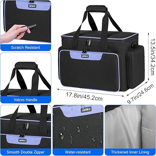 Miniatura 5 de Estuche para máquina de coser con acolchado extraíble, bolsa de transporte para máquina de coser apta para la mayoría de tamaños estándar de Singer