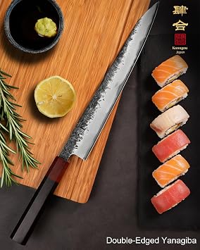 kanngou Sushi Knife 27cm Japanese Carving Knife, AUS-8 Steel Sujihiki