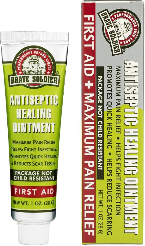 Ungüento curativo antiséptico - La mejor crema para el cuidado de heridas y reparación de la piel con aceite de árbol de té - Suministros de primeros auxilios para quemaduras, heridas y más, 1 onza