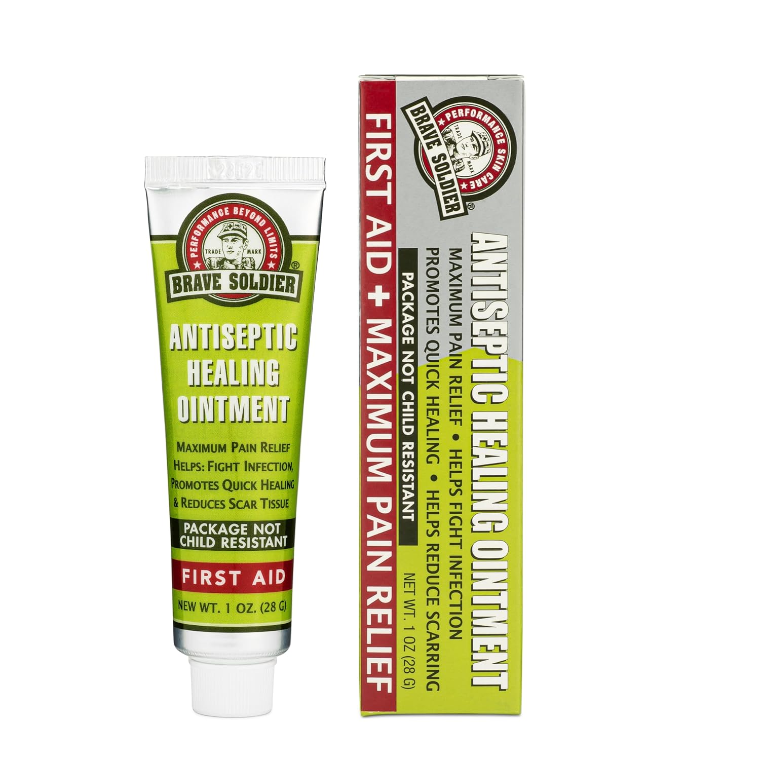 Brave Soldier Antiseptic Healing Ointment - Best Wound Care Skin Repair Cream with Tea Tree Oil - First
