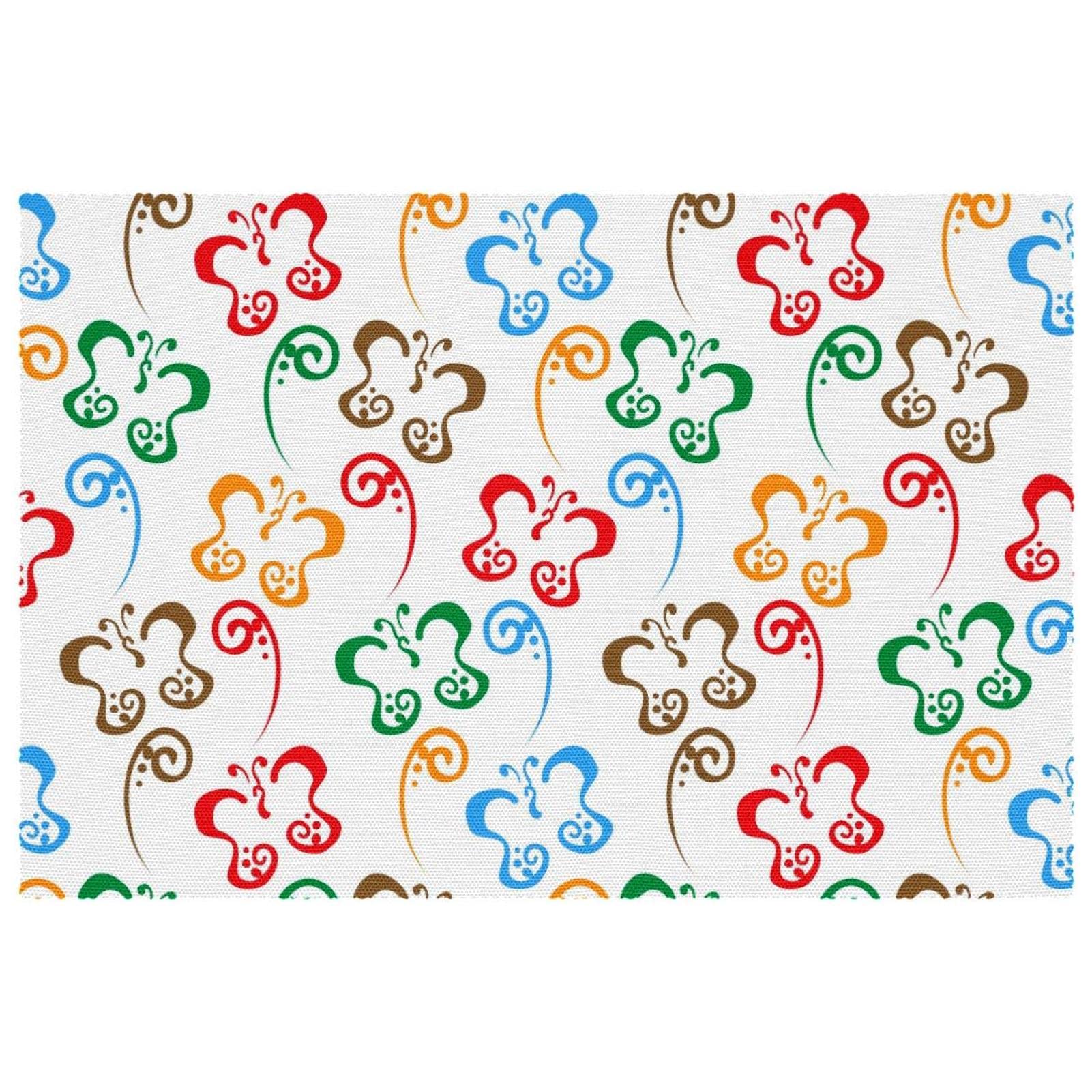 Set de table papillon lot de 6 lavable 30x45 cm pour table à manger