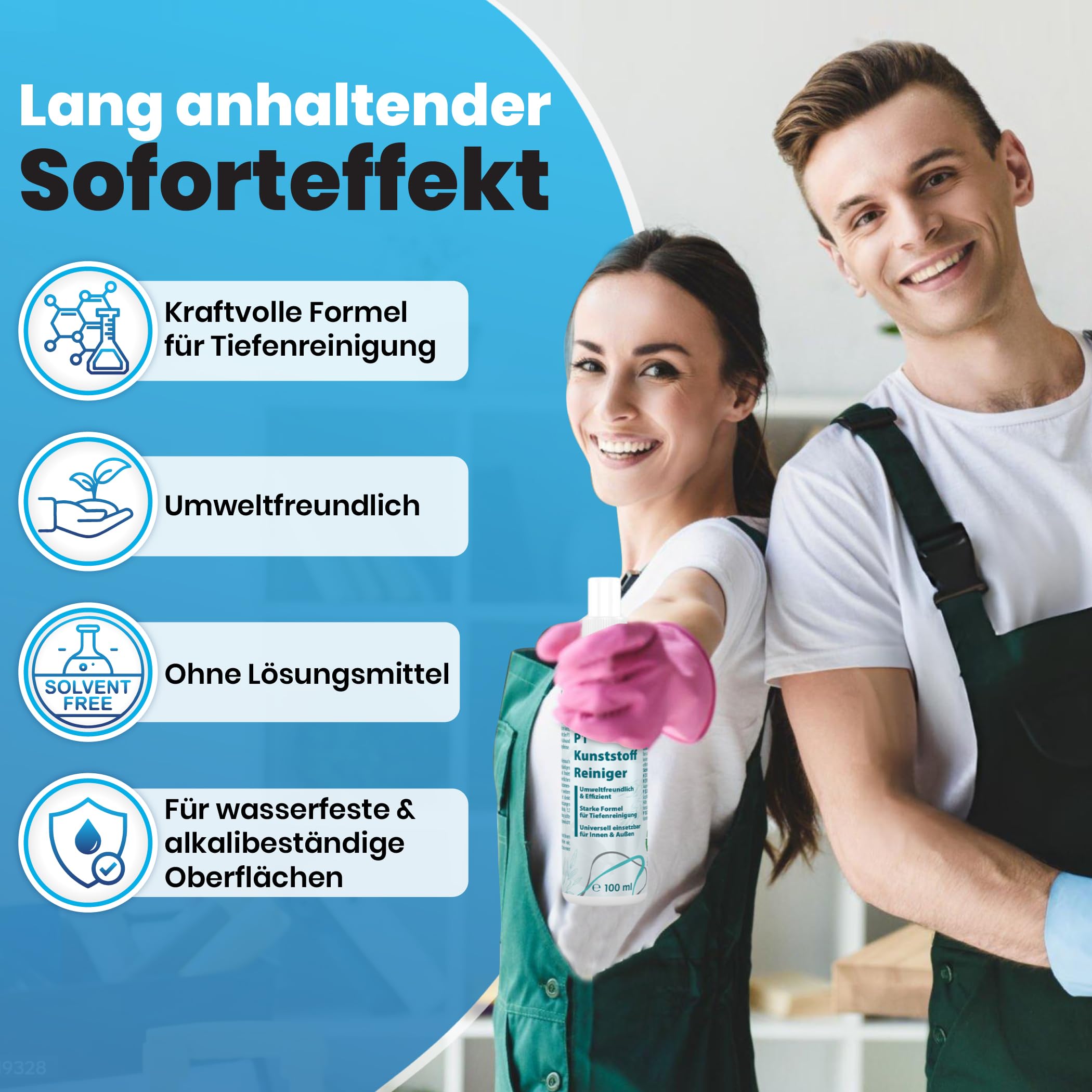 P1 Kunststoffreiniger 3L mit Dosierhahn – Effektiver Reiniger für Fensterrahmen, Autos, Sneaker, Böden, Rolladen, Jalousien und Gartenmöbel. Gegen starke Verschmutzungen (3 Liter)
