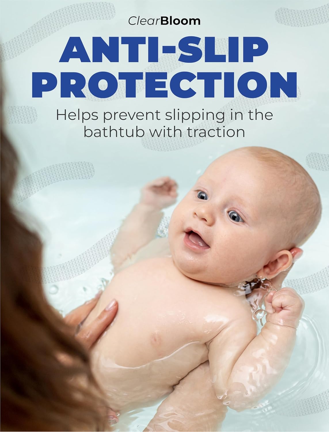 Anti Slip Shower Stickers 24 PCS, Invisible Non-Slip Shower Strips for Adults, Premium Adhesive Bath Tub Stickers (Clear)