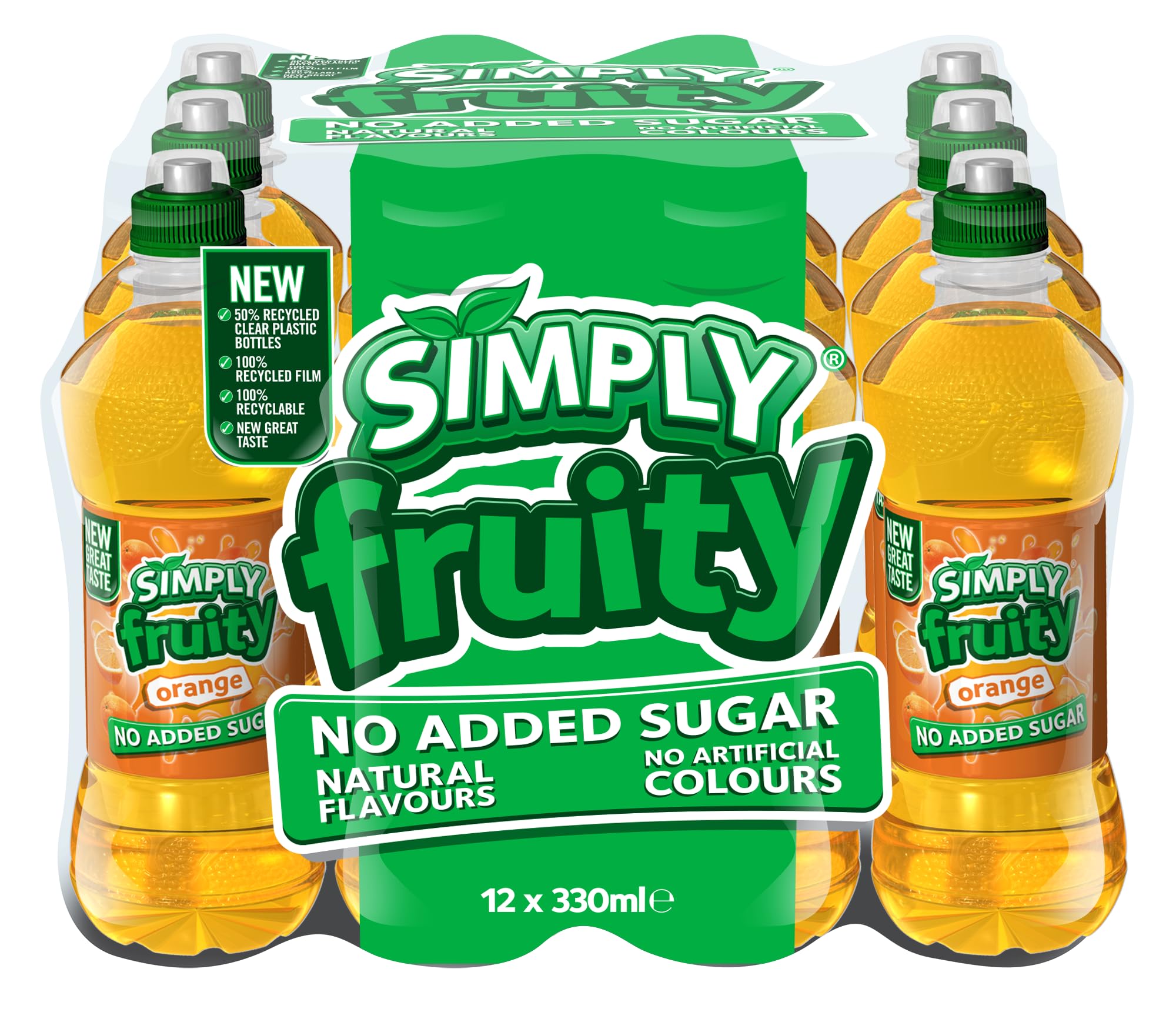Simply Fruity Orange Juice Drink 330ml, (Pack of 12)