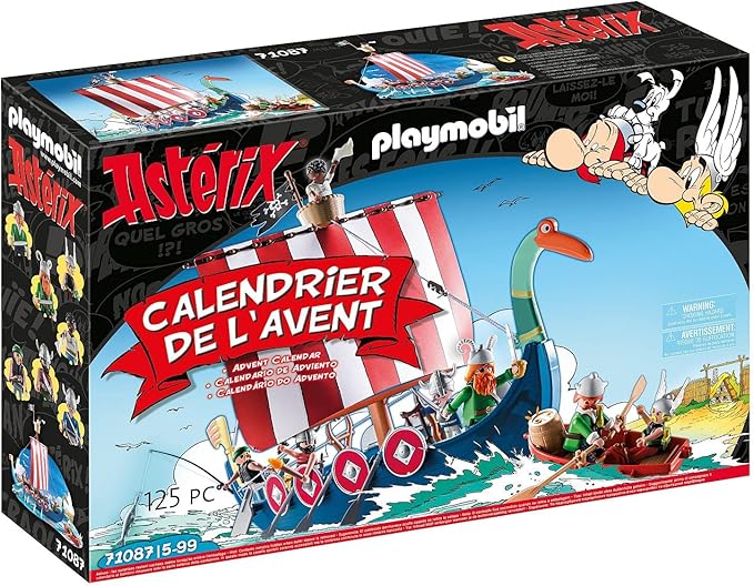 Calendario de Adviento PLAYMOBIL 71087 Astérix con Barco Pirata y Figuras de Cómic