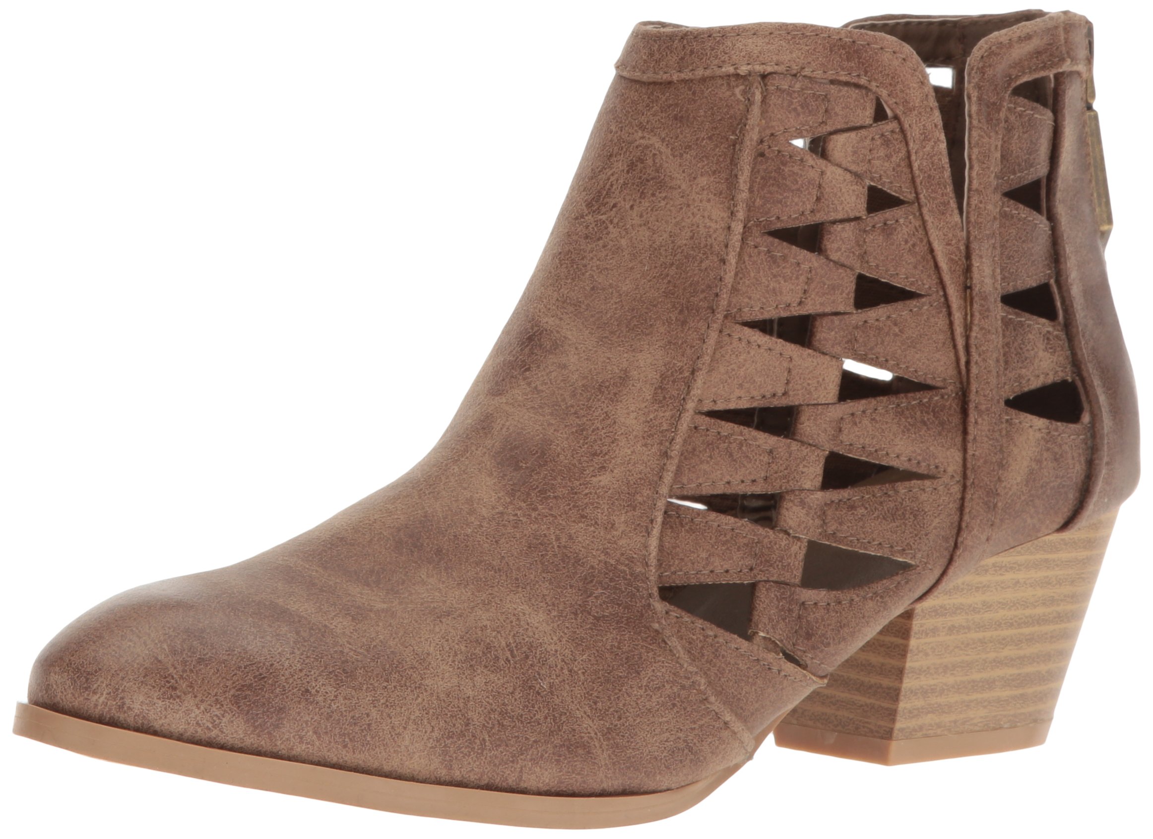 Qupid Women's Travis-03 Boot, Taupe, 8 M US