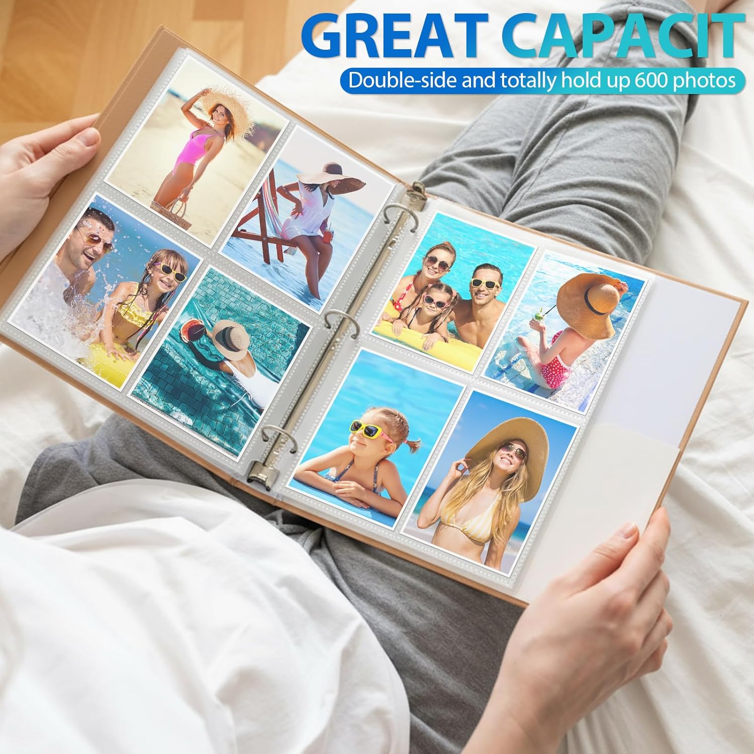 Feifeiya 150 Pack 3.5 x 5 Photo Sleeves for 3 Ring Binder(for 1200 Pictures) archival Photo Page Protectors Holds Clear Plastic Refill Pages Plastic Album Refill Pages