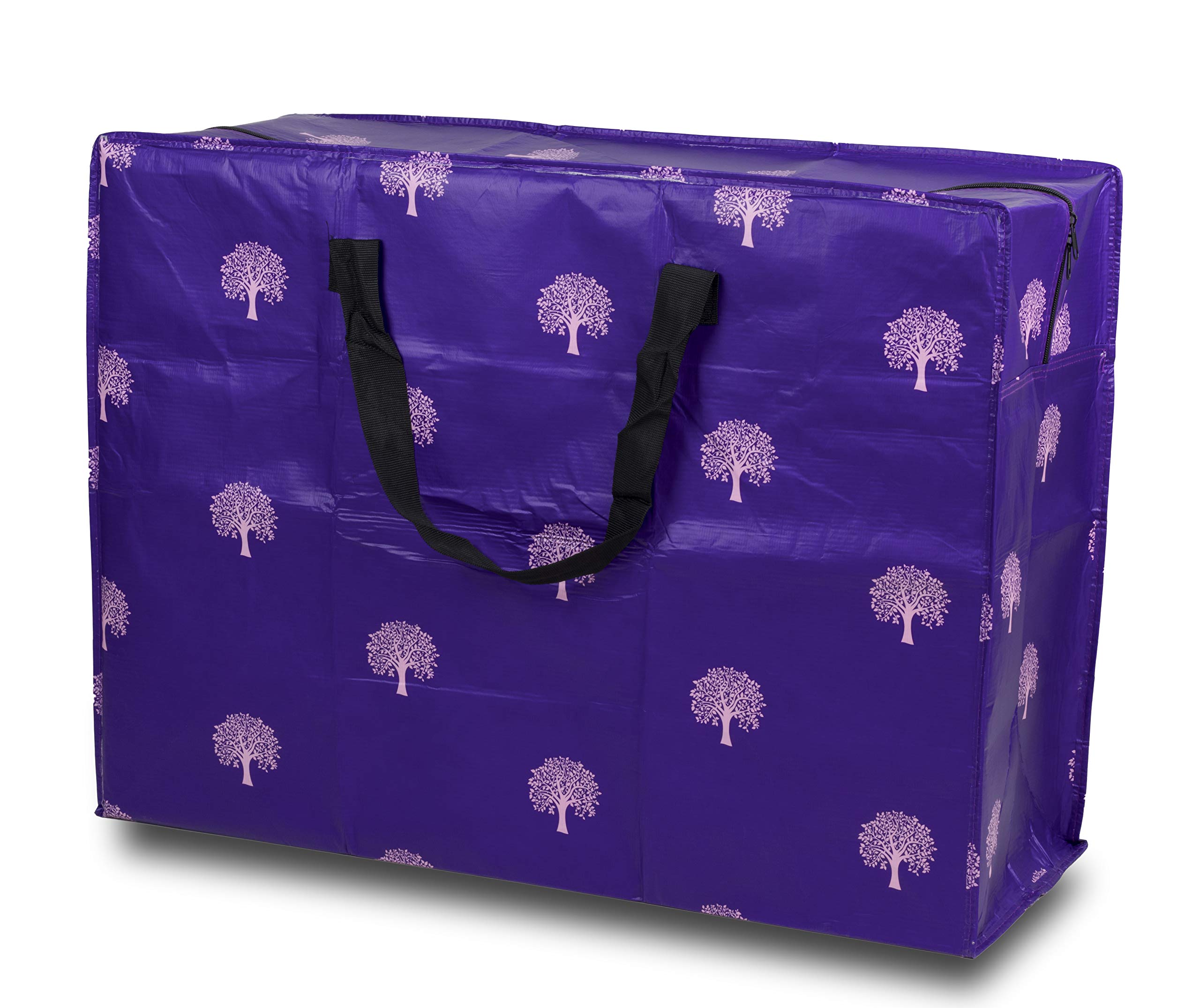 Sorti 2x Enormous Jumbo XL Clothing Toys Home Laundry Storage Bag Made From Recycled Material. Really Big Extra Deep Massive Purple Tree Pattern Bag. 127 Litres. 54 x 74 x 32 cm (2 pieces)