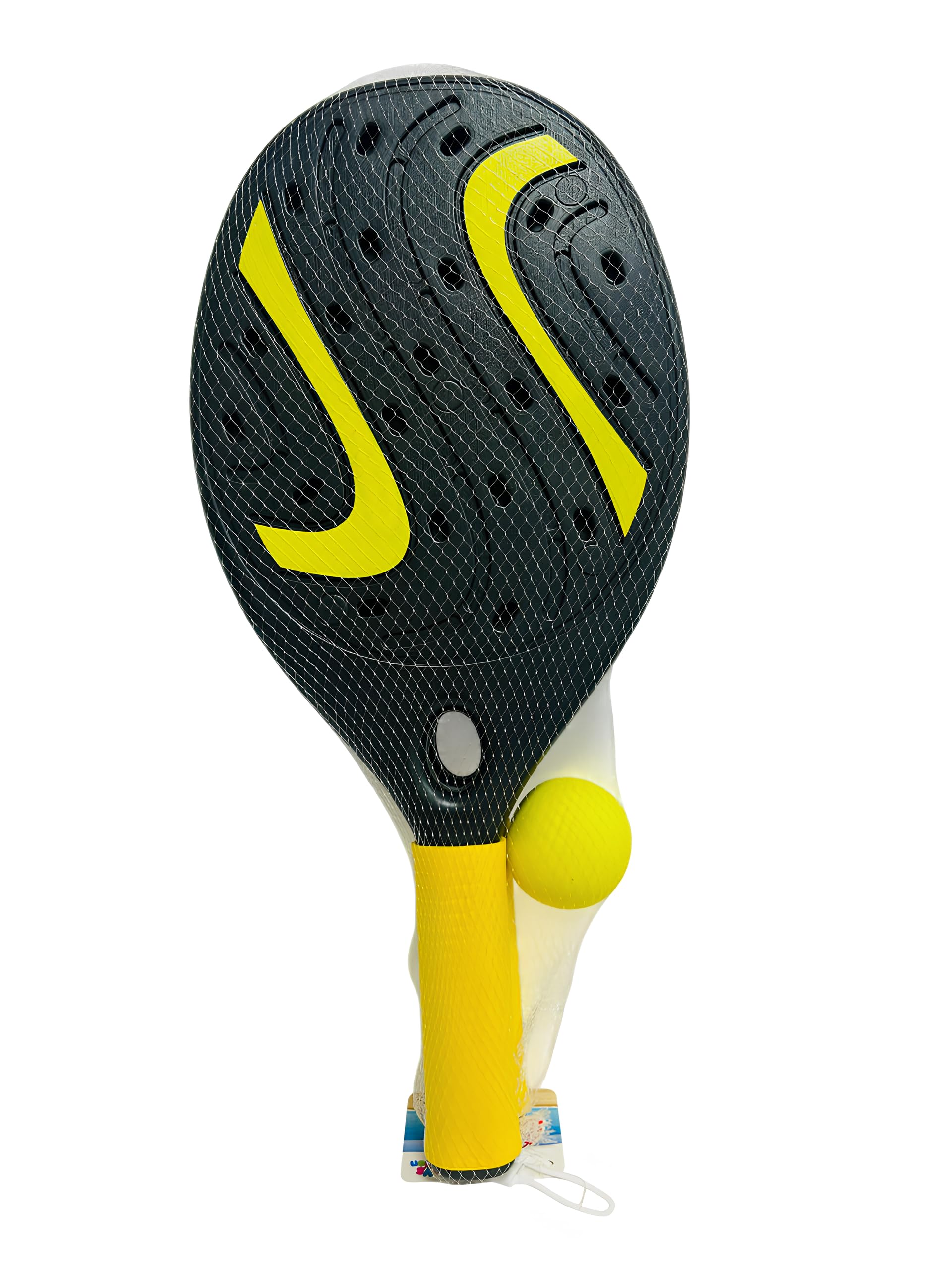 Racchette da Padel con Pallina Set 2 Racchette in Plastica cm 41 con Palla Racchettoni da Spiaggia con Pallina Padel Beach Tennis Pool Party Spiaggia Coppia Piscina Giardino