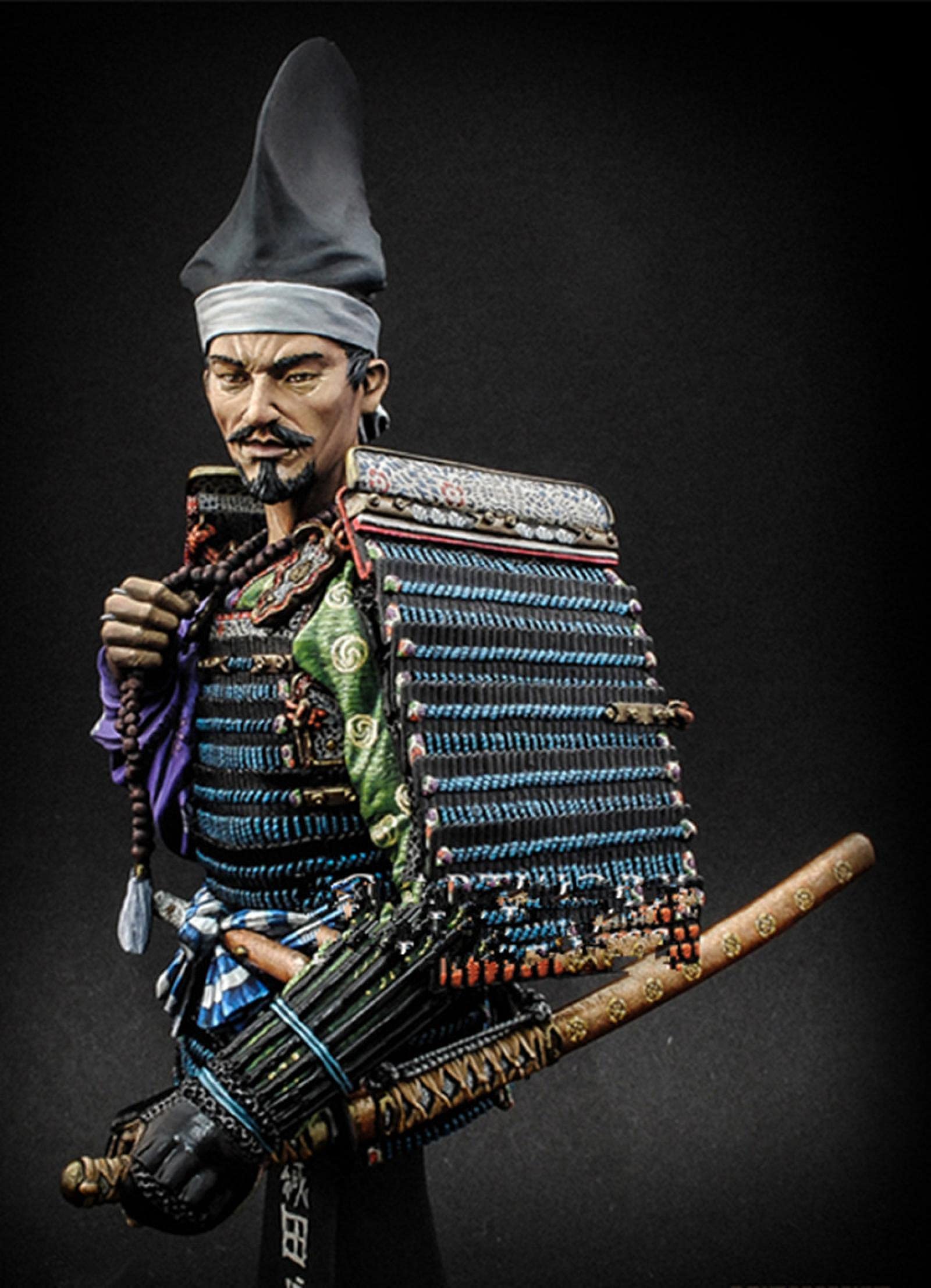 Goodmoel 1/9 Ancient Japanese Samurai Resin Figure Bust Model/Unassembled and Unpainted Soldier Die Cast Kit/YV-842
