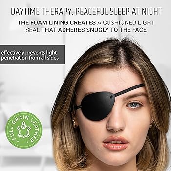 Amazon.com: Premium Handmade Leather Eye Patch with Soft Foam