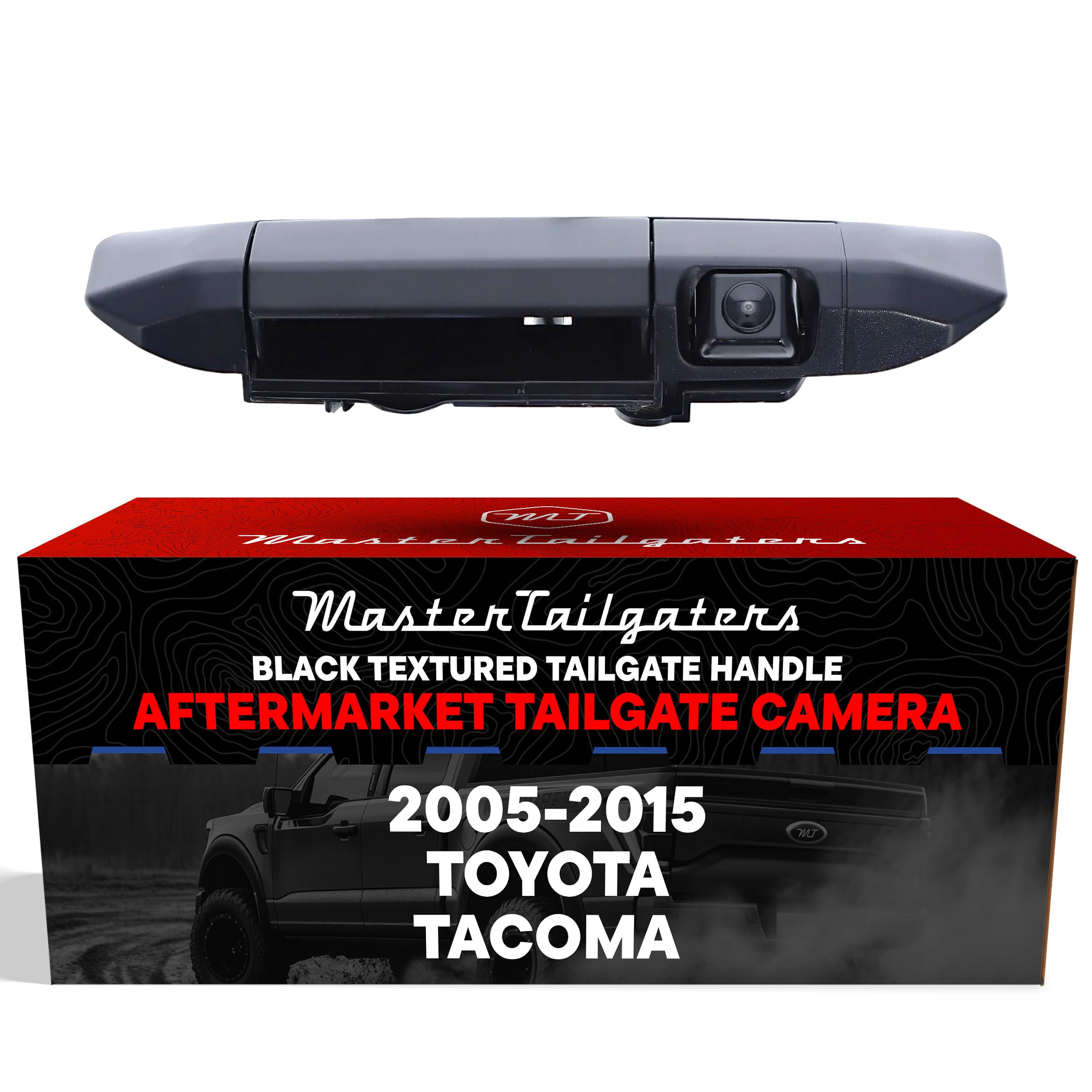 Master Tailgaters Replacement for Toyota Tacoma 2005-2014 Black Tailgate Backup Reverse Handle with Camera