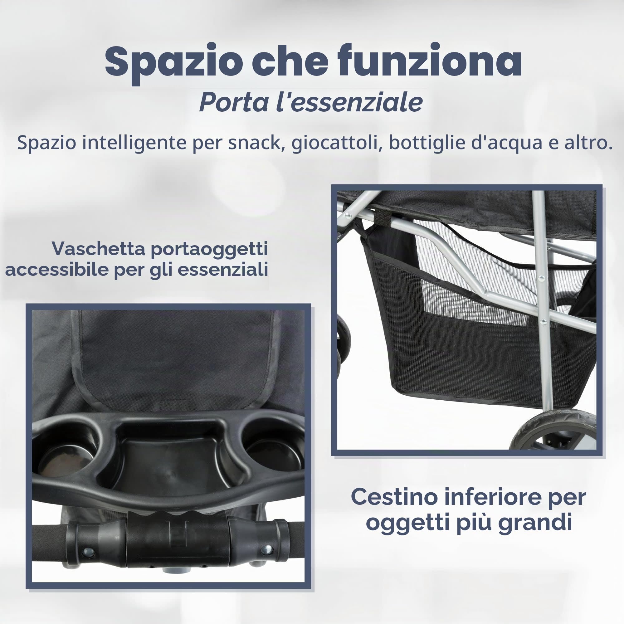 TRIXIE 28958 - Passeggino, Dimensioni: 47 × 100 × 80 cm, Nero