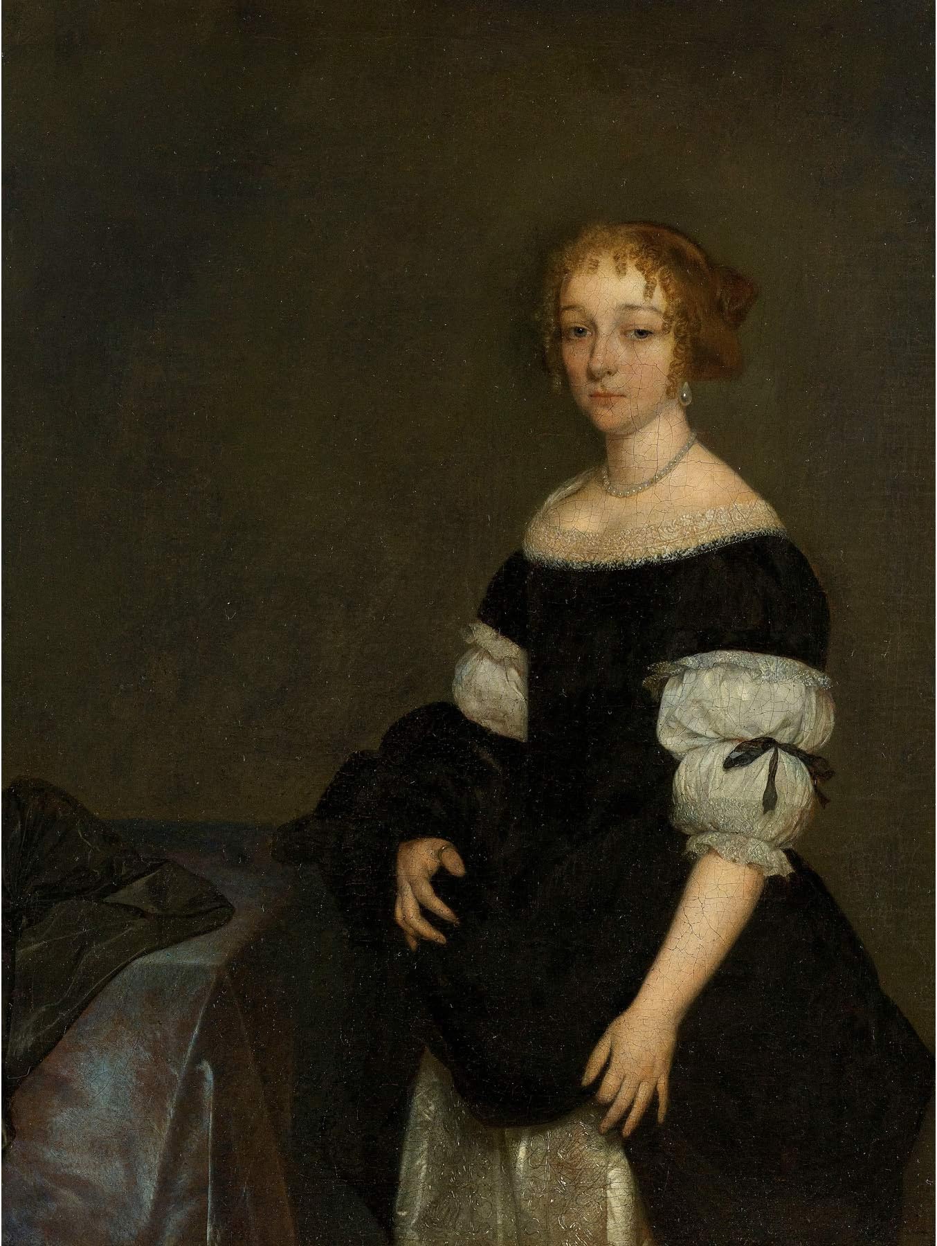 Ter Borch Aletta Pancras Wife Of Francois De Vicq Premium Wall Art Canvas Print 18X24 Inch