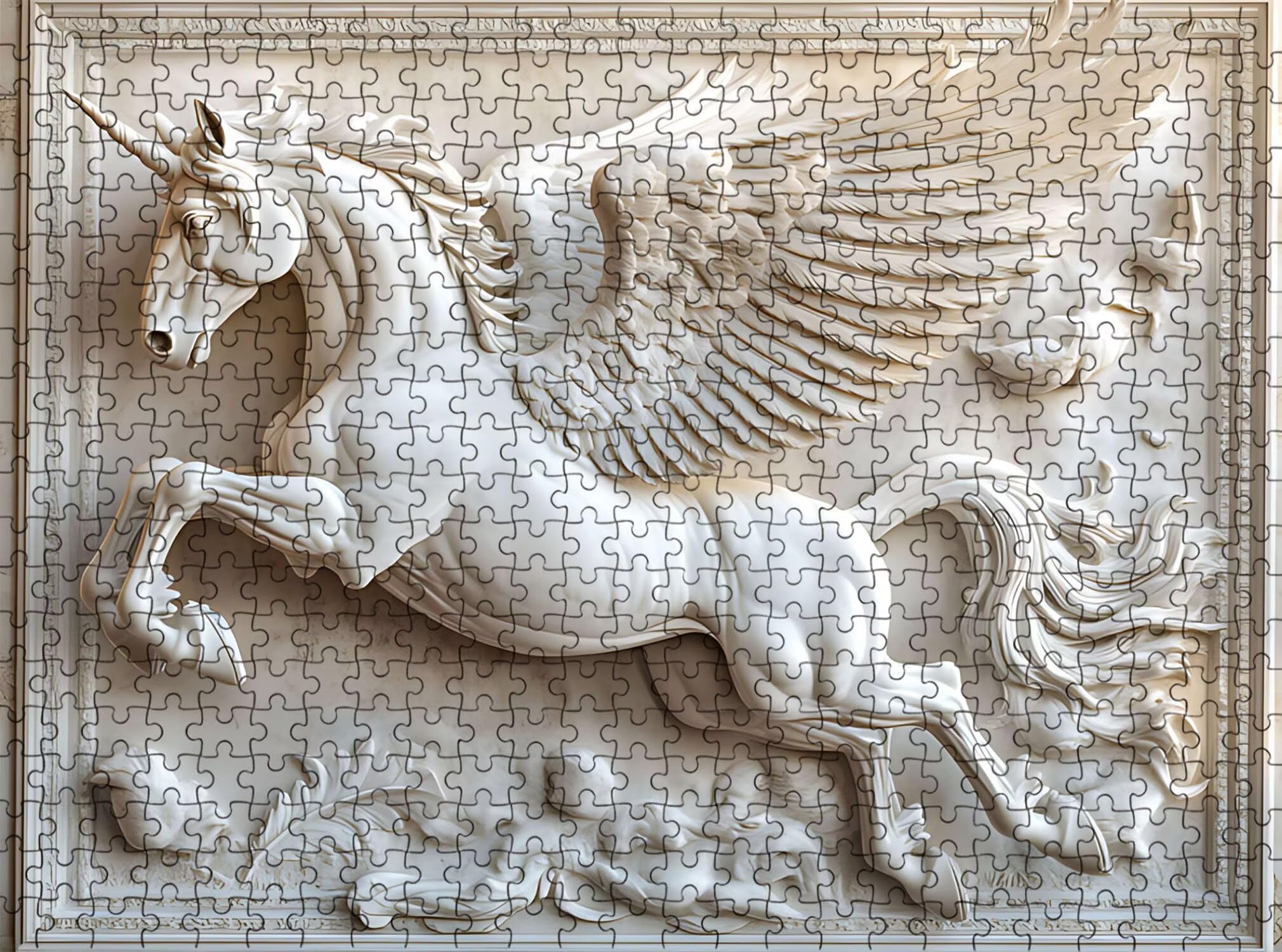 Unicornio Tallado Madera Puzzle de 2000 Piezas, Juego de Mesa Familiar de Madera - Rompecabezas Adultos para Toda La Familia, Rompecabezas Educativo DIY y Antiestrés - Regalo, 99 x 70 cm f0-171