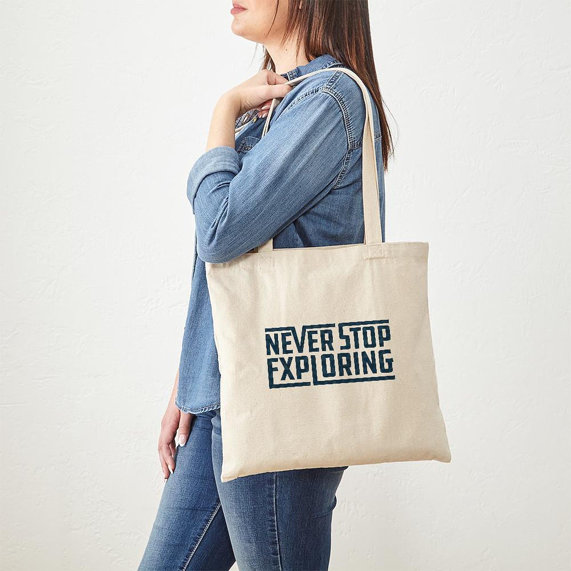 Stop Sign Canvas Tote Bag - Natural Reusable Shopping Bag With Durable Handles, Multiple Sizes - Perfect For Groceries, Beach & Everyday Use - View #6