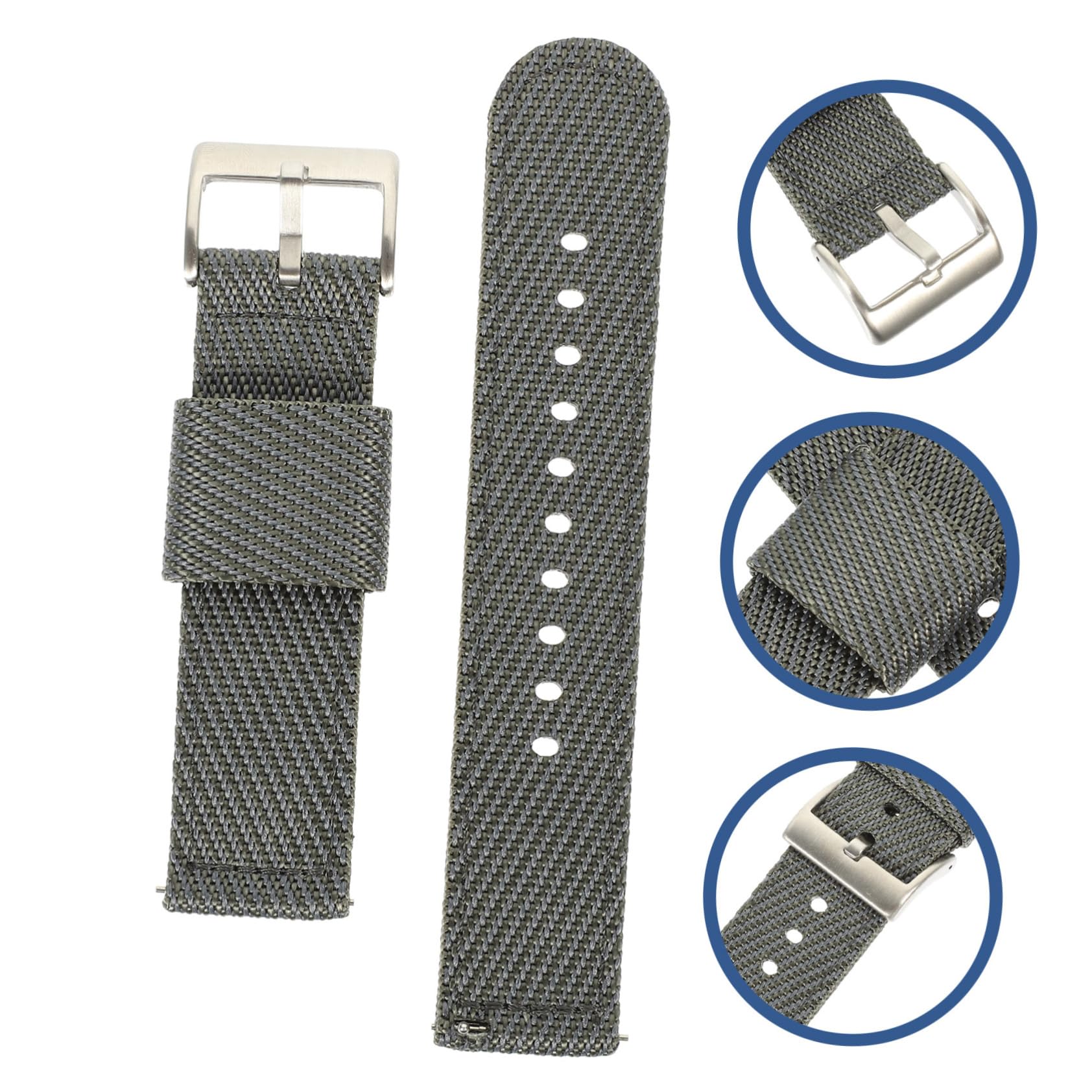 UKCOCO 2 Pièces De Ceinture De Rechange En Nylon Avec Boucle Manquante Acier Inoxydable
