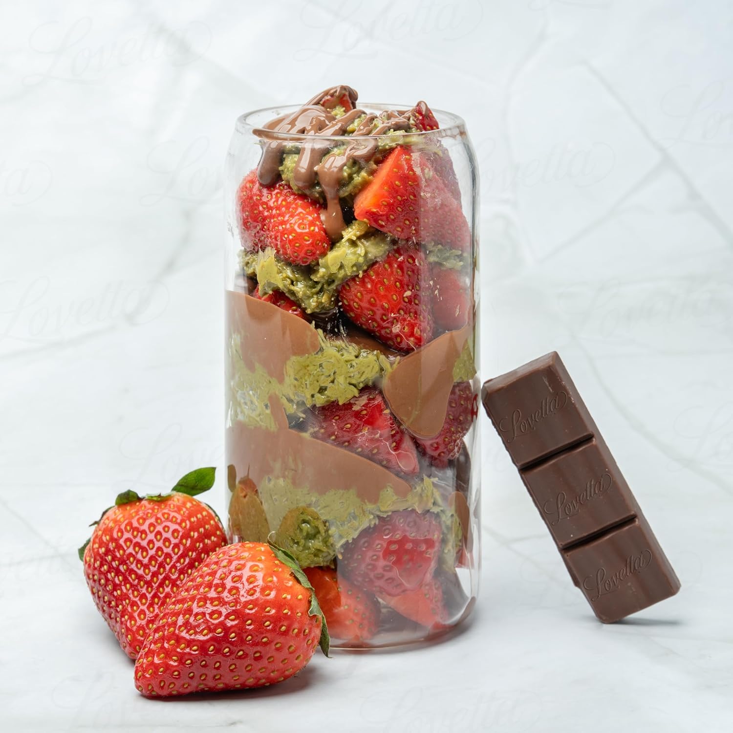 Lovetta Pistachio Cream Sweet Bulk 11lb (5kg) Tub – Dubai Chocolate Bar Spread, Rich Nutty Pistachio Butter Cream, Gourmet Spread for Desserts, Pastries, Crepes & Kataifi Bars – Ready to Use