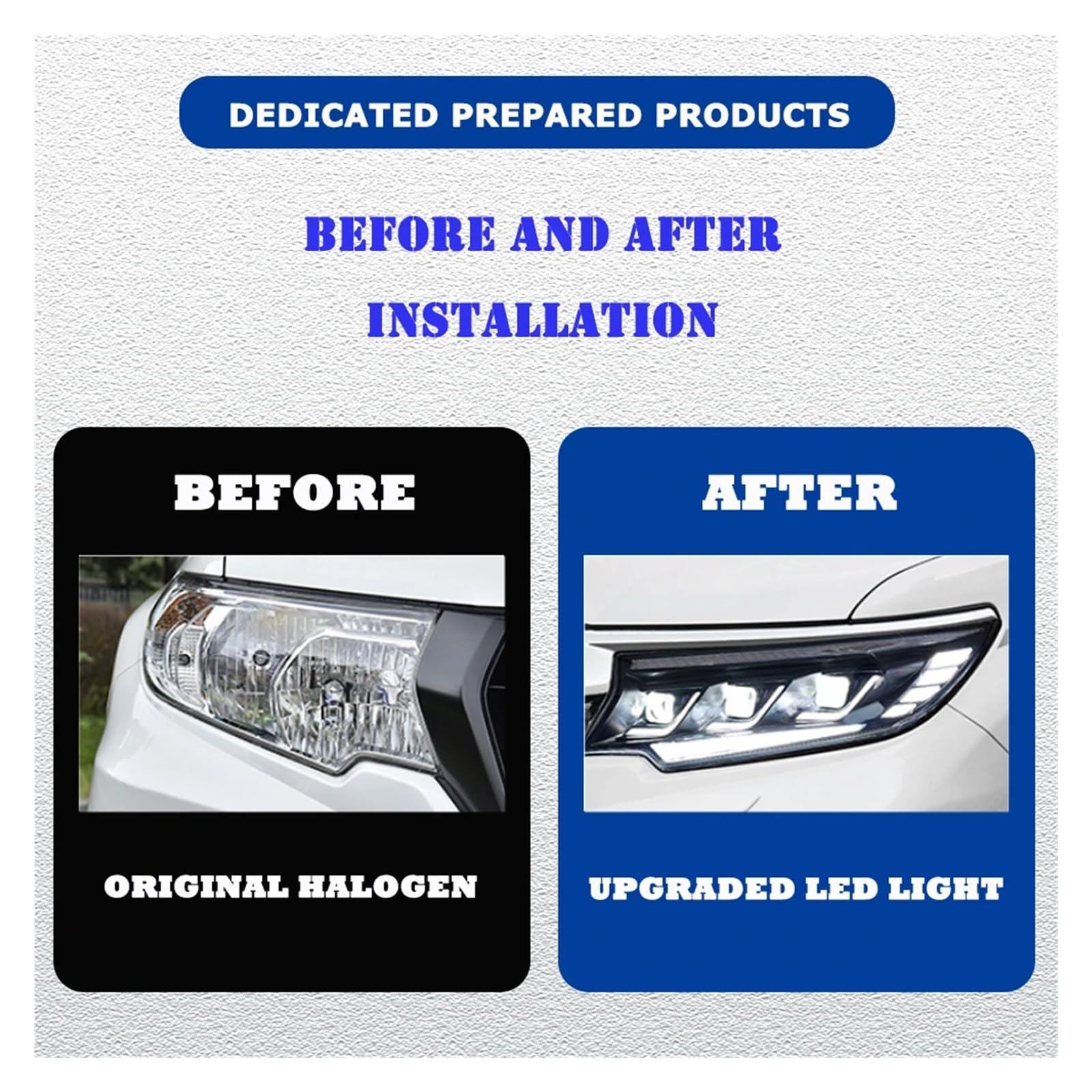 Pasuje do T0y0ta Pra//do 18-20 w nowym stylu Led DRL reflektor samochodowy montaż sygnału akcesoria samochodowe zmodyfikowana lampa stylizacja reflektory LED