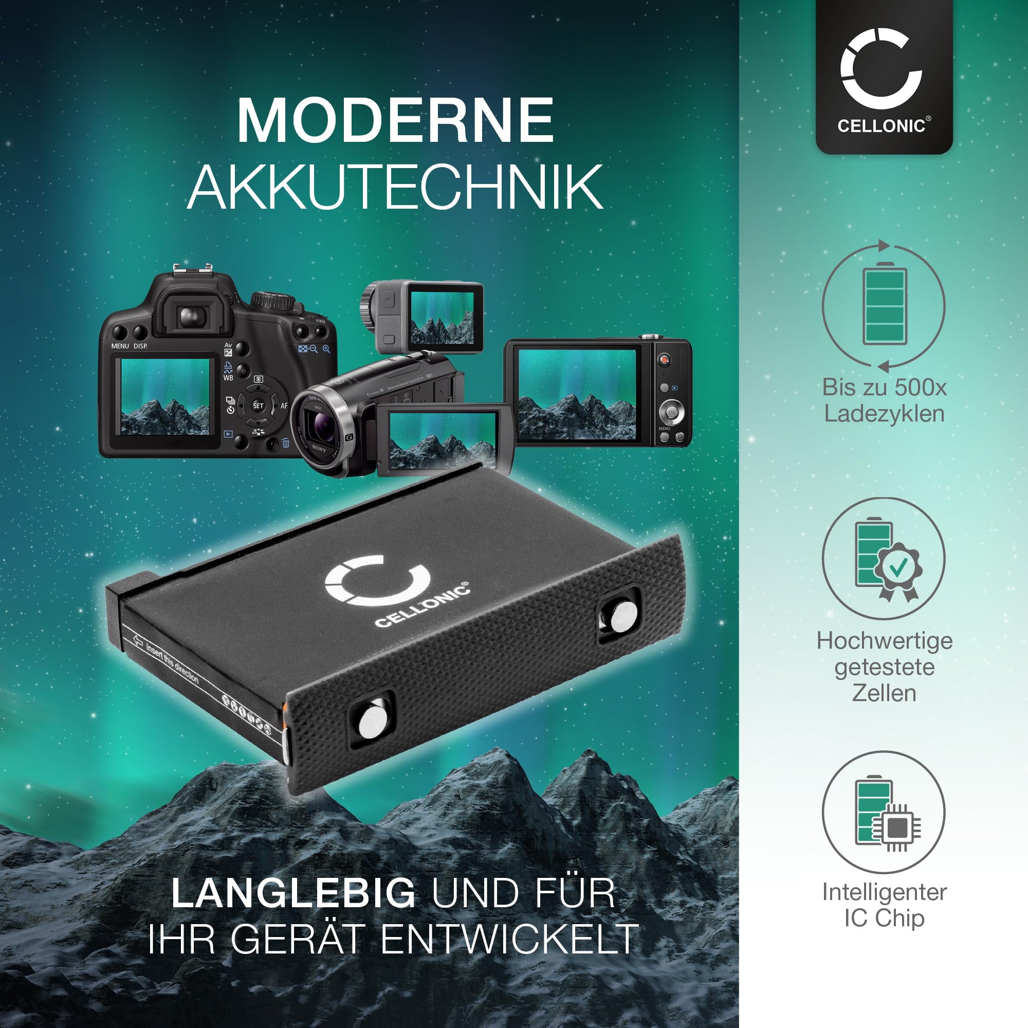 Ersatzakku Für Insta360 One X2 – 1700 MAh, Kompatibel Mit CINOSBT