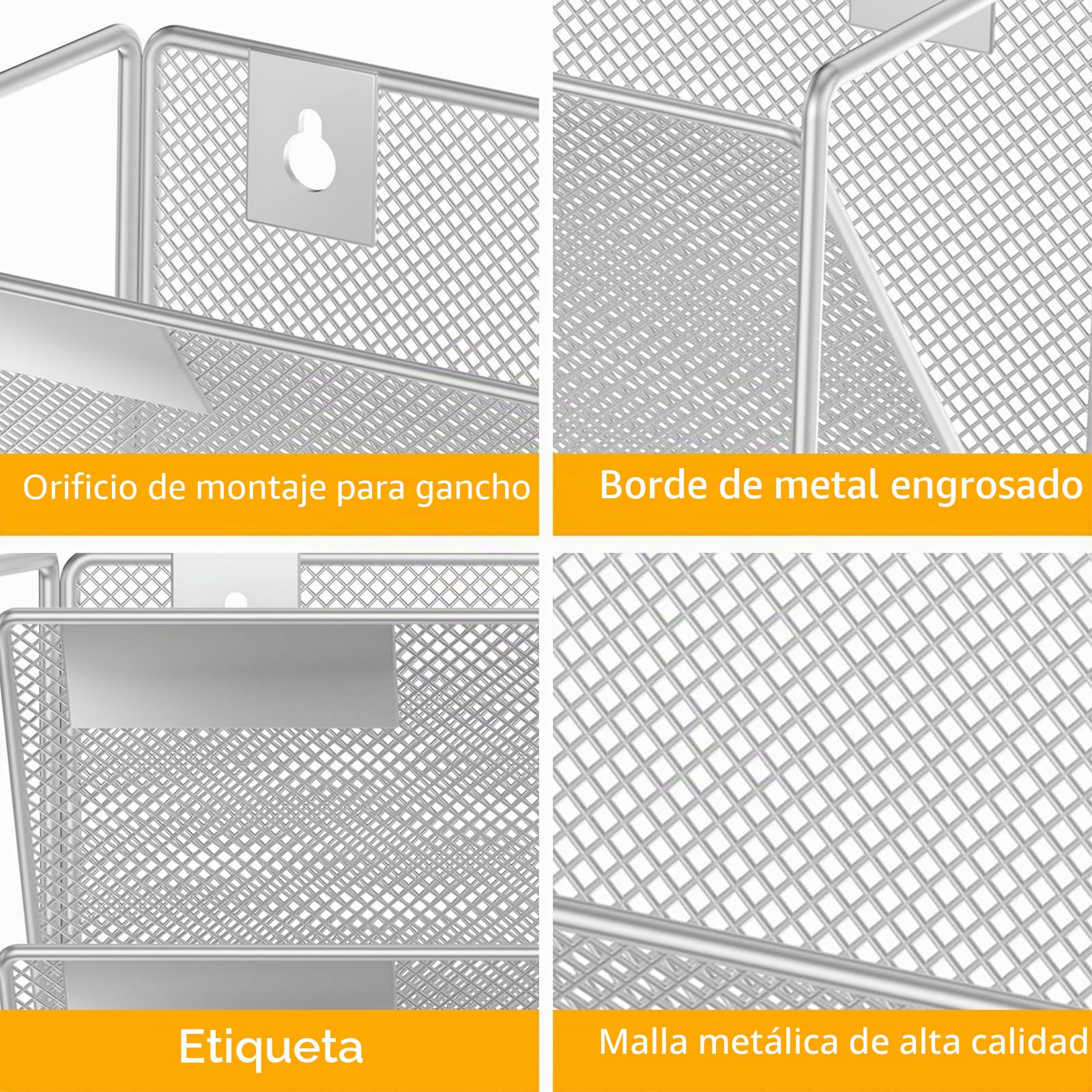 Organizador de archivos sin taladrar, soporte A4 y suministros de oficina, almacenamiento de revistas y pancartas de pared