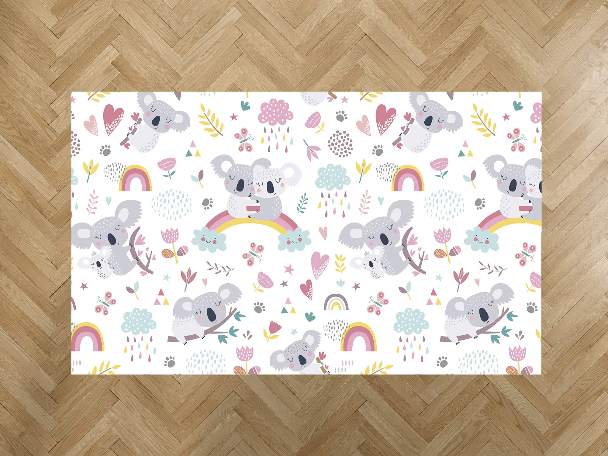Oedim Alfombra Infantil Koala para Habitaciones PVC | 95 x 120 cm | Moqueta PVC | Suelo vinílico | Decoración del Hogar | Suelo Sintasol | Suelo de Protección |