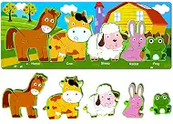 JCFIRE Farm Animals Wooden Puzzles for Toddlers 1-3 Years Old | Educational Learning Toys, Birthday Gifts, Boys Girls, Baby Puzzles