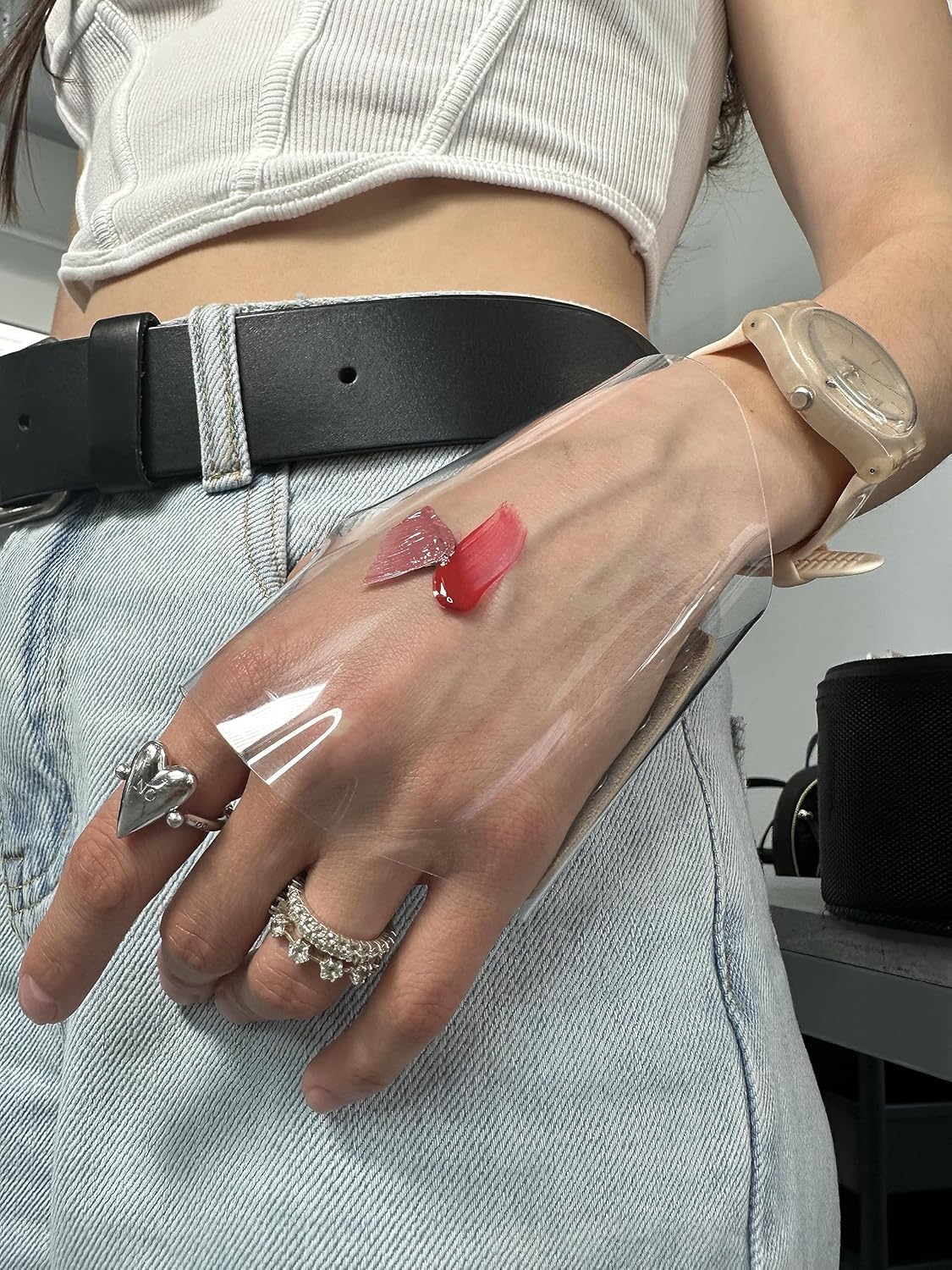 Makeup Hand Gloves Mixing Palette, Handheld Makeup Mixing For Makeup Artist, 1 Count