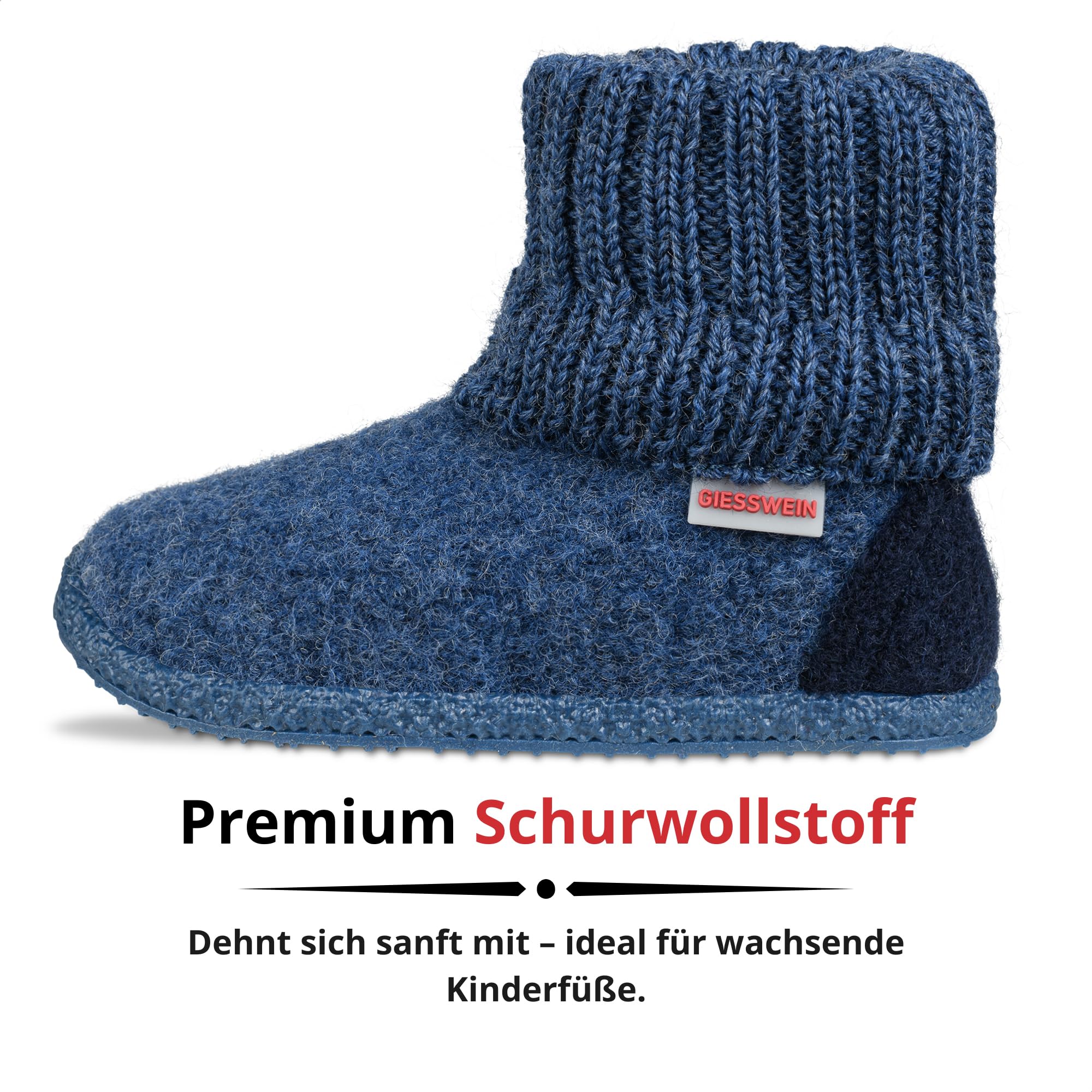 Image secondaire de Chaussons en Laine Giesswein Kramsach Kids Capri Bleu pour Enfants