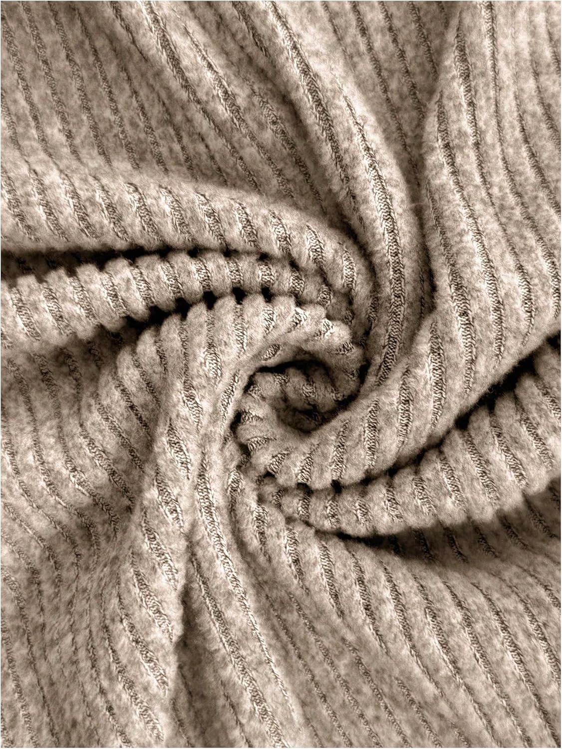 Women's Maternity 2 Piece Outfits Ribbed Knit Crew Neck Fall Tops and Pants Set - Image 5