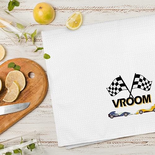 Miniatura 6 de Toallas de cocina de coche de carreras para la habitación de los niños, cuarto del bebé, toallas de mano para decoración de cocina, baño, sala de
