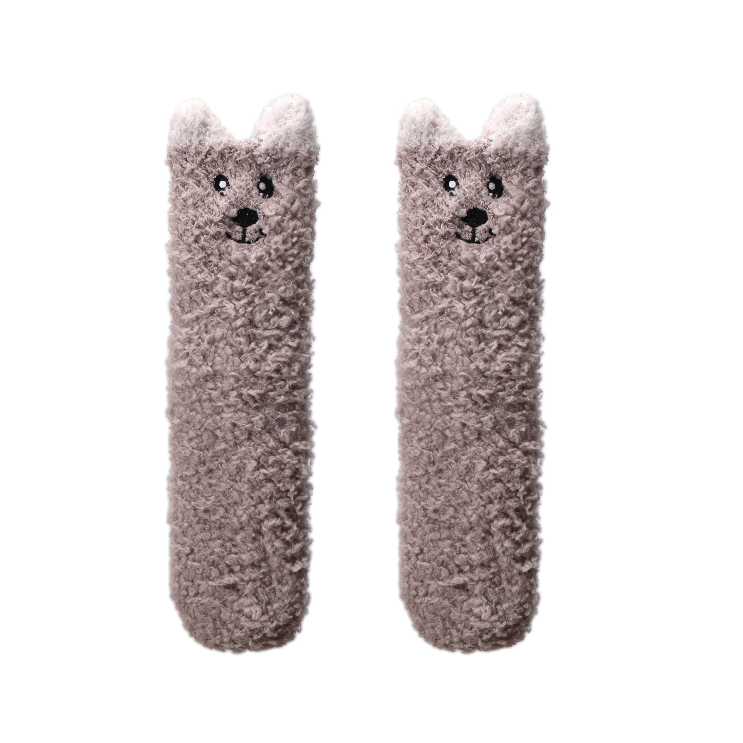 HHUQ Birthday Gifts for Women, Mothers Day Gifts for Mom, Warm and Cozy Gifts for Friends Teacher Sister Bestie Girlfriend Coworkers Wife Daughter Grandma Aunt, Cute Fuzzy Animal Fuzzy Socks