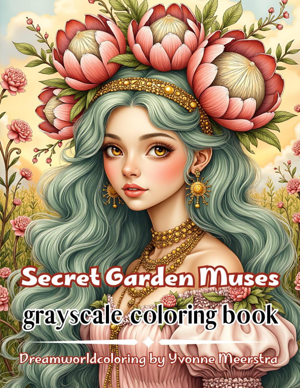 secret garden muses: A DreamworldColoring Journey Through Enchanted Blooms and Timeless Beauty