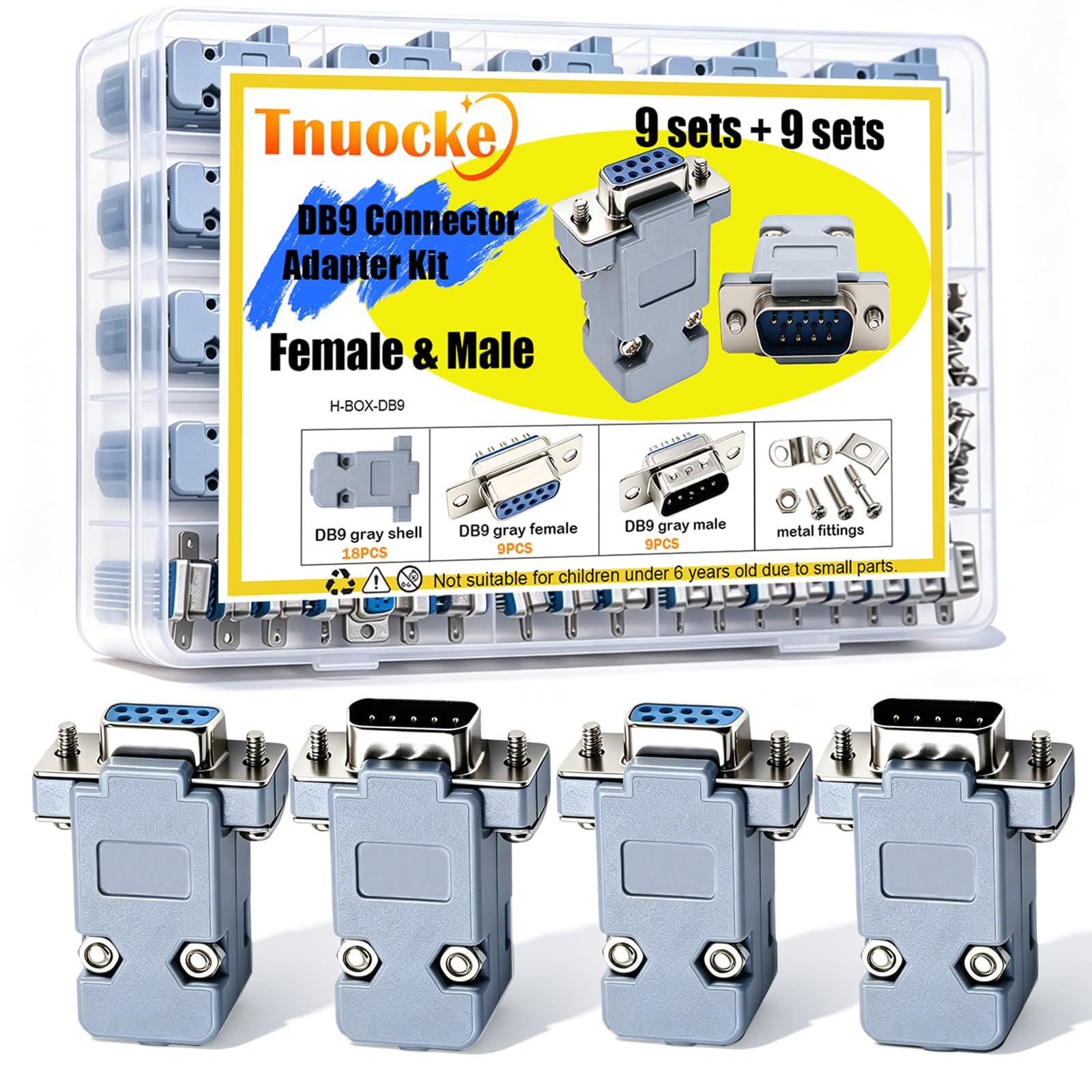 Amazon.com: Tnuocke 18Pack DB9 Connector Adapter Kit, 9 Pin D-SUB