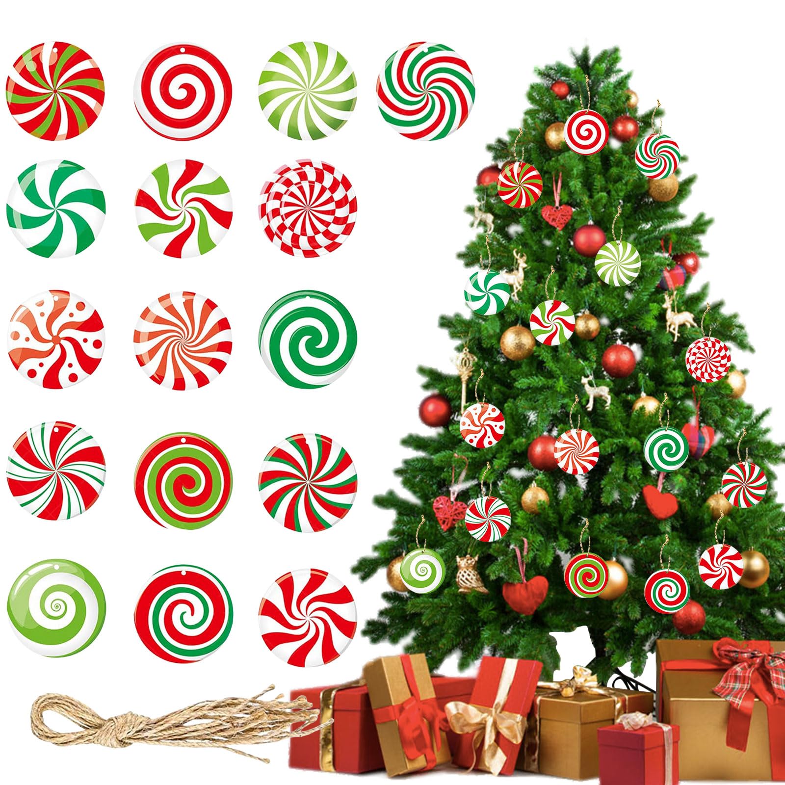 Amazon.co.jp: クリスマス キャンディ オーナメント 16枚セット