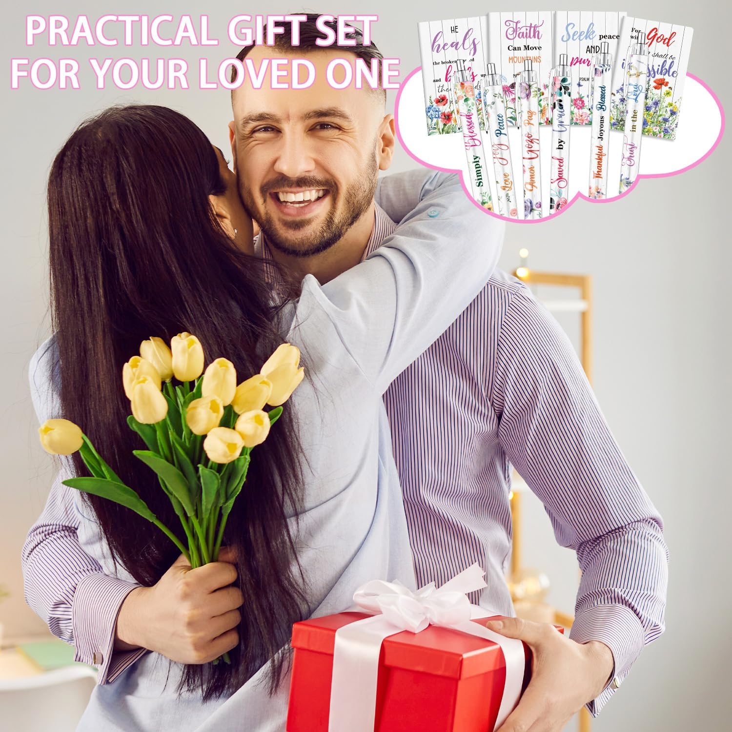 Christian Gifts for Women Men - 48 Pcs Bible Verse Pens Notebook Scripture Floral Inspirational Ballpoint Pens Set Journals Religious Faith Gifts for Prayer Sunday School Church Christmas - Image 6