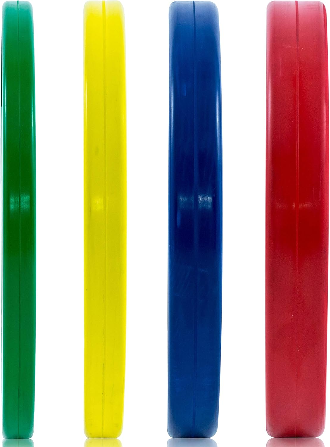 ProsourceFit Competition Color Training Bumper Plates, Rubber with Steel Insert, Calibrated for Cross Conditioning, Power Lifting, Weight Training