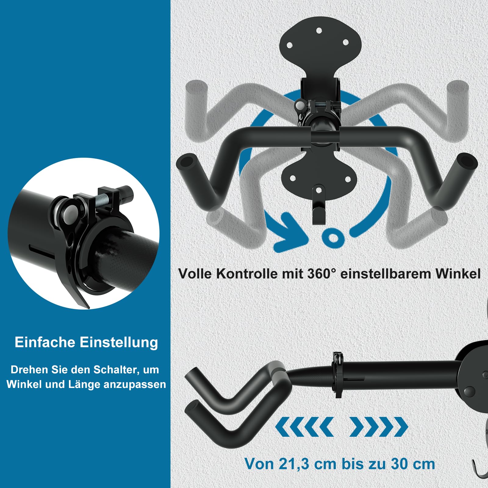 Lot De 2 Supports Extensibles Tringle à Rideau Design, 20 Mm Blanc