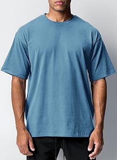 Men's 1 or 2 Pack Solid Color T-Shirt Short Sleeve Fashion Loose Round Neck Gym Sports Leisure Fitness Top Oversized T-Shirt