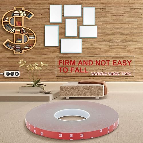 Miniatura 2 de MYFAMIREA Cinta adhesiva de doble cara de 0.47 pulgadas x 108 pies, resistente al agua, multiusos para tiras de luces LED, decoración del hogar,