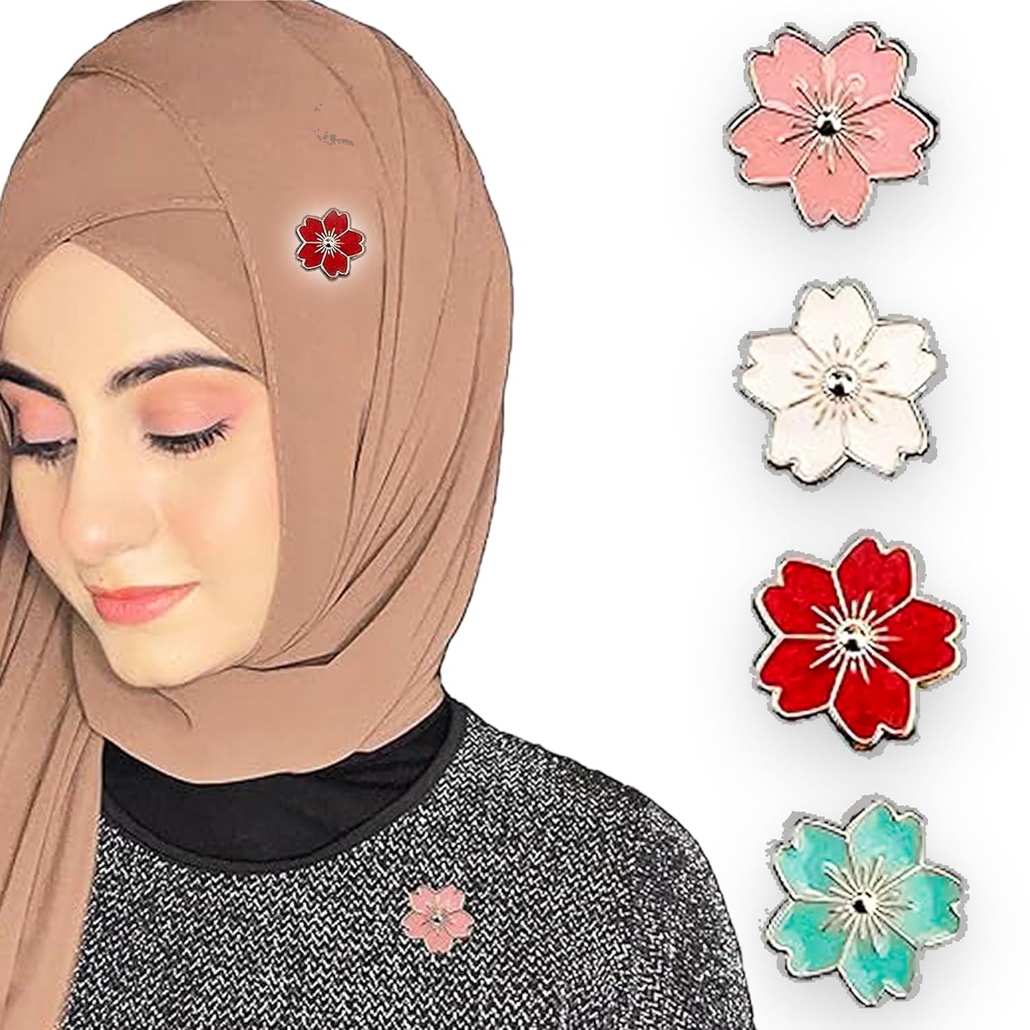 Meisie Magnetic Hijab Pins - Muslim Safety & Stylish Hijab Accessories: Set Of 4 Pairs - Jewelry