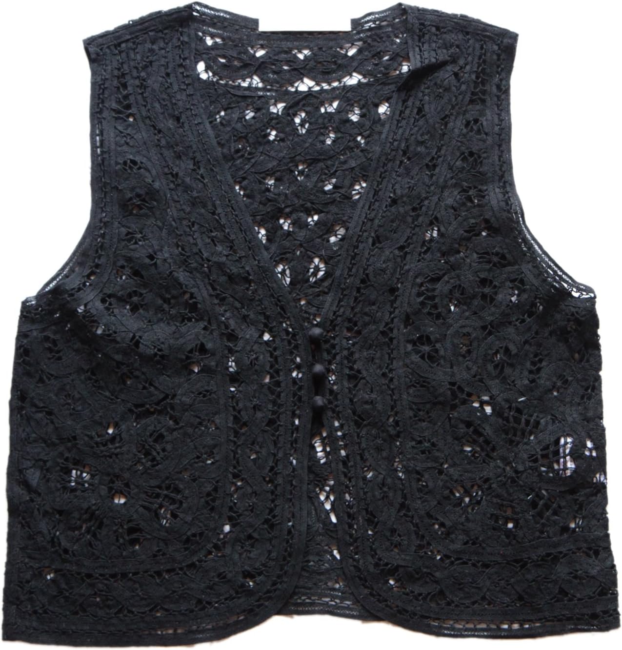 leinwande ベスト ジレ Mix Yarn Crochet Vest ベスト ジレ Mix Yarn