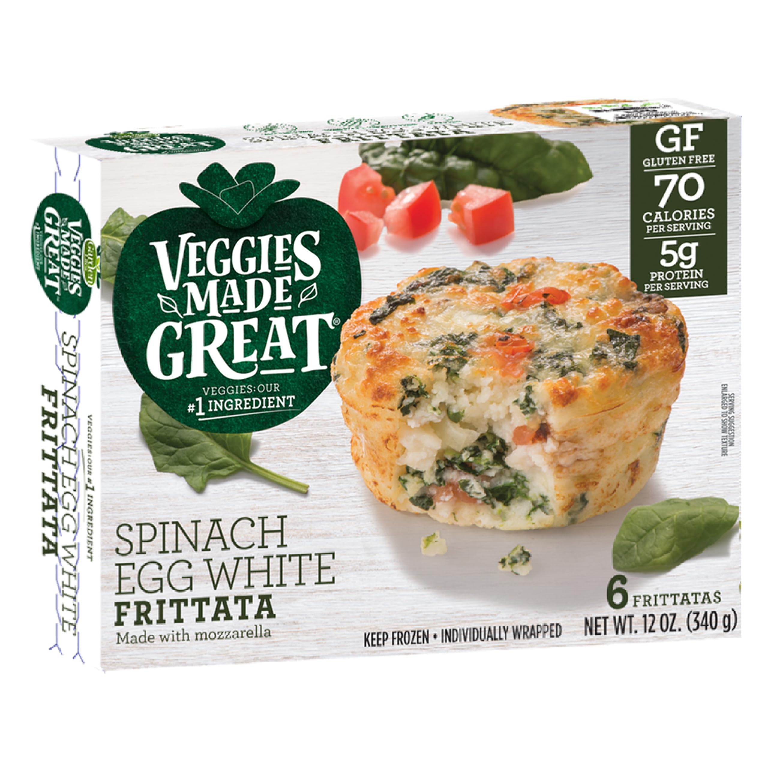 Veggies Made Great, Spinach Egg White Frittata, 12 Ounce
